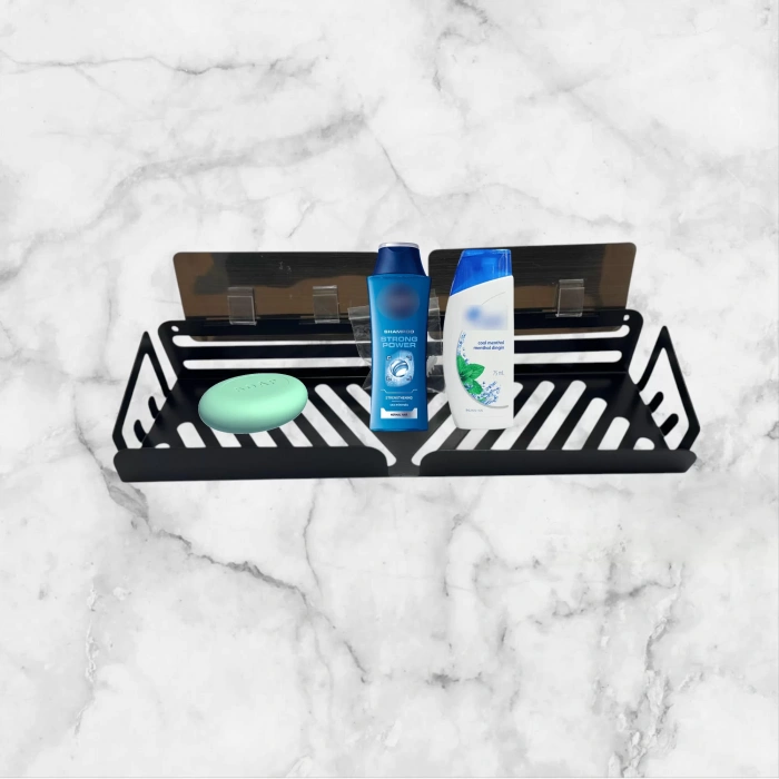 ŞAMPUANLIK DUŞ RAFI 370 X 61 MAT SİYAH