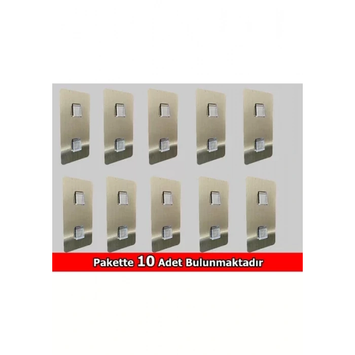 STİCKER BANT ASKILIK YAPIŞKANLI ALTIN SARISI ÇİFTLİ DİKEY PAKETTE 10 ADET