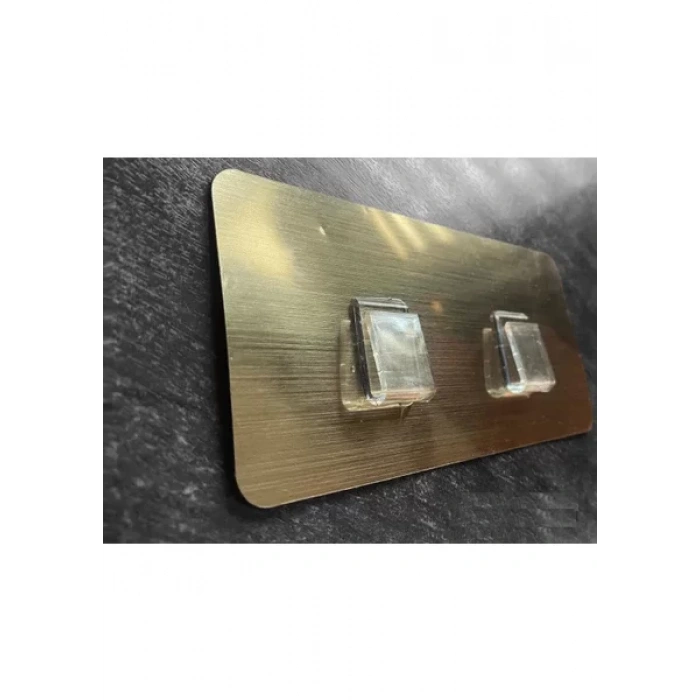 STİCKER BANT ASKILIK YAPIŞKANLI ALTIN SARISI ÇİFTLİ YATAY PAKETTE 10 ADET