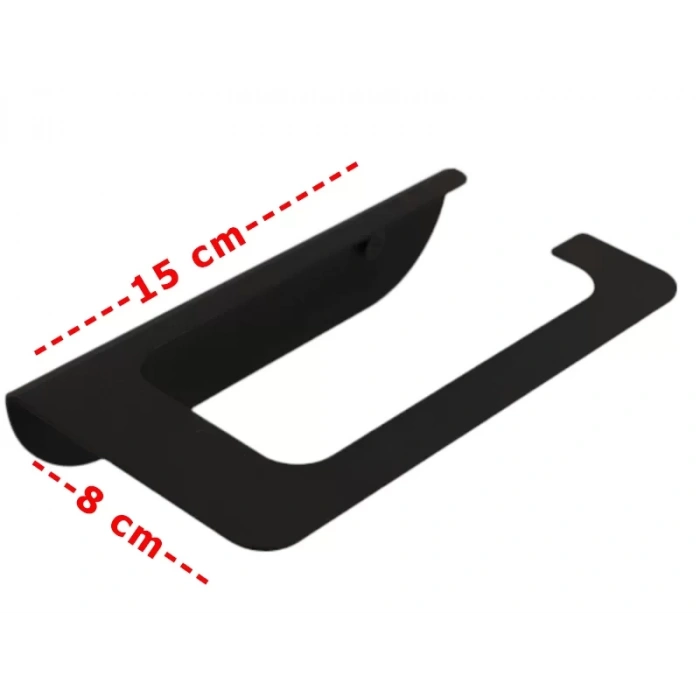 TUVALET KAĞITLIĞI YAPIŞKANLI VE VİDALI OVAL MAT SİYAH