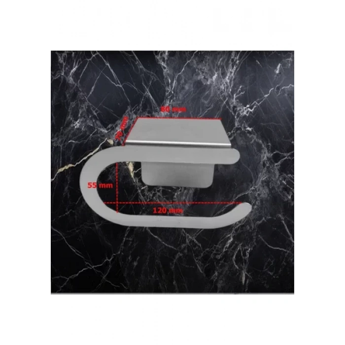 TUVALET KAĞITLIĞI YAPIŞKANLI VE VİDALI TELEFON RAFLI OVAL KROM