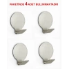 ASKILIK YAPIŞKANLI YUVARLAK FIRÇALI KROM PAKETTE 4 ADET