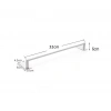 HAVLULUK DİK ROZETLİ 32CM YAPIŞKANLI PASLANMAZ ÇELİK KROM RENGİ