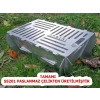 LAZER TAMAMI PASLANMAZ ÇELİK MANGAL PORTATİF PRATİK KATLANABİLİR 41X25 CM