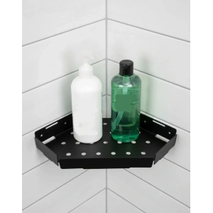 KİTARO KENDİNDEN YAPIŞKANLI KÖŞE ŞAMPUANLIK 3 MONTAJ DELİKLİ MAT SİYAH