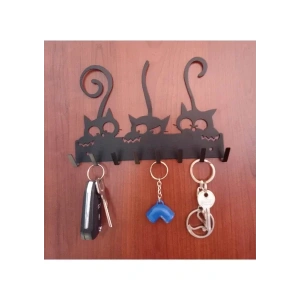 ANAHTAR ASKISI KEDİCİK GÖRSELLİ MAT SİYAH