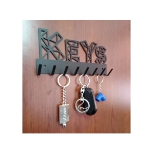 ANAHTAR ASKISI KEYS GÖRSERLLİ MAT SİYAH