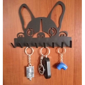 ANAHTAR ASKISI KÖPEKCİK GÖRSELLİ MAT SİYAH