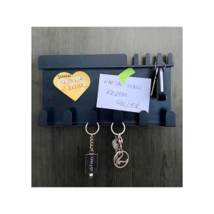 ANAHTAR ASKISI NOTLUKLU MAT SİYAH