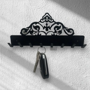 ANAHTARLIK NAKIŞ GÖRSELLİ MAT SİYAH