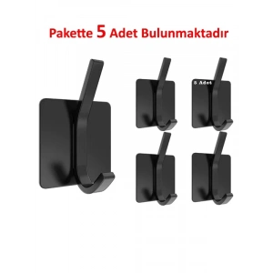 ARDİNİ KENDİNDEN YAPIŞKANLI ASKILIK MAT SİYAH 04  PAKETTE 5 ADET