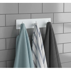 ASKILIK YAPIŞKANLI DİKDÖRTGEN ÇUBUKLU 3 KANCALI BEYAZ