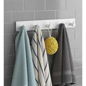 ASKILIK YAPIŞKANLI DİKDÖRTGEN ÇUBUKLU 5 KANCALI BEYAZ