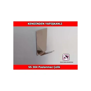 ASKILIK YAPIŞKANLI DİKDÖRTGEN KROM PAKETTE 4 ADET