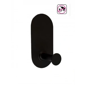 ASKILIK YAPIŞKANLI THİNCAL OVAL TEKLİ MAT SİYAH RENGİ PAKETTE 4 ADET