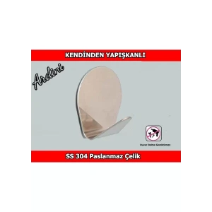 ASKILIK YAPIŞKANLI TOMBUL KROM PAKETTE 4 ADET