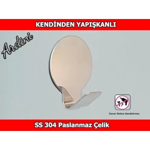ASKILIK YAPIŞKANLI YUVARLAK KROM PAKETTE 4 ADET