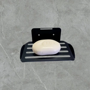 SABUNLUK YAPIŞKANLI VE VİDALI OVAL MODEL MAT SİYAH