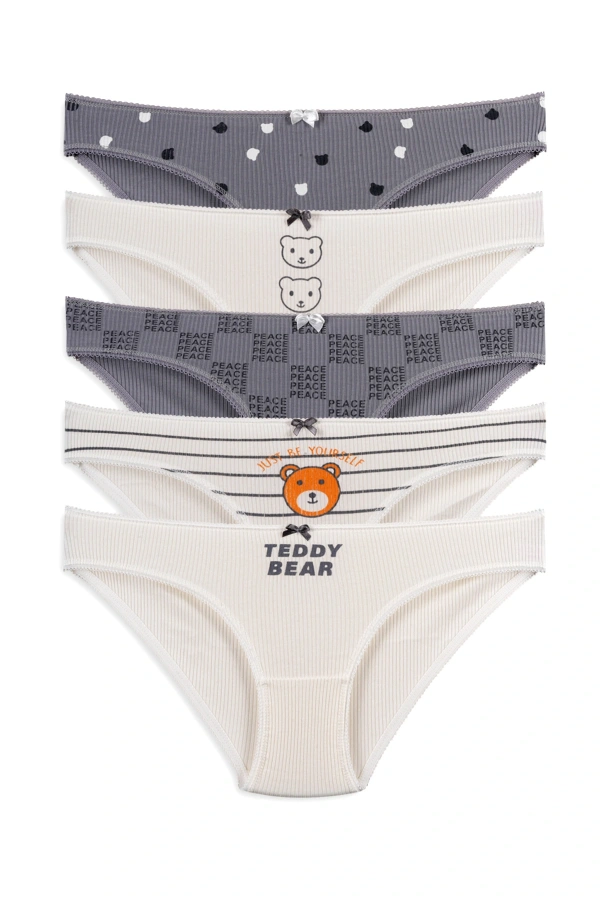 Kadın Külot 5'li Teddy Bear