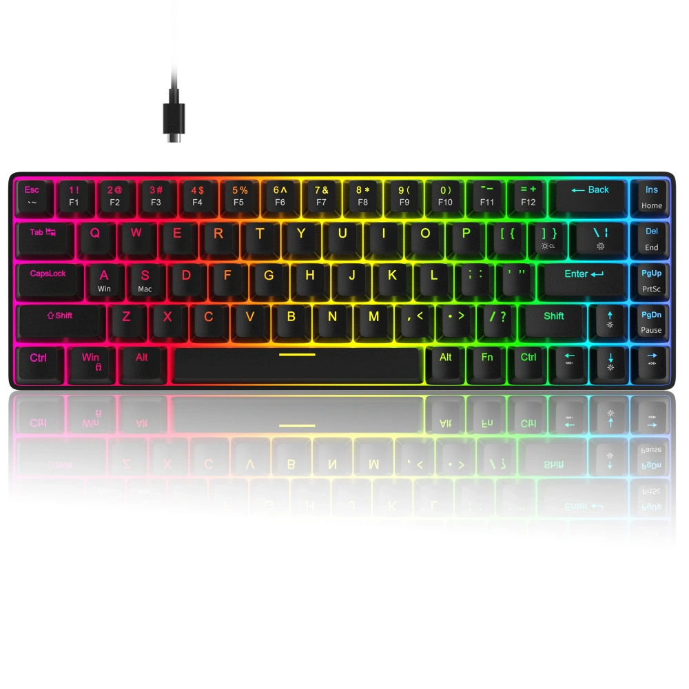 MageGee MK-BOX 68 Tuş RGB Hot-Swap Manyetik Kablolu Türkçe Q Siyah