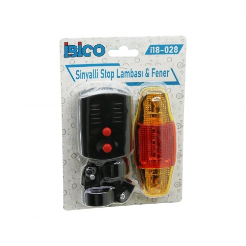 2İN1 BİSİKLET COB LED FENER  -  SİNYALLİ STOP LAMBA   PİLLİ (5468)