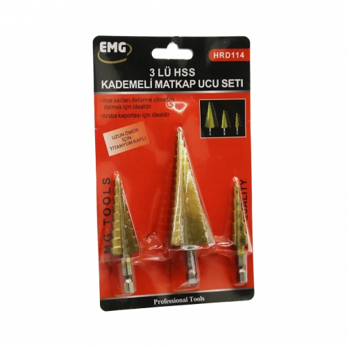 3 PARÇA  HSS KADEMELİ MATKAP UCU SET (5468)