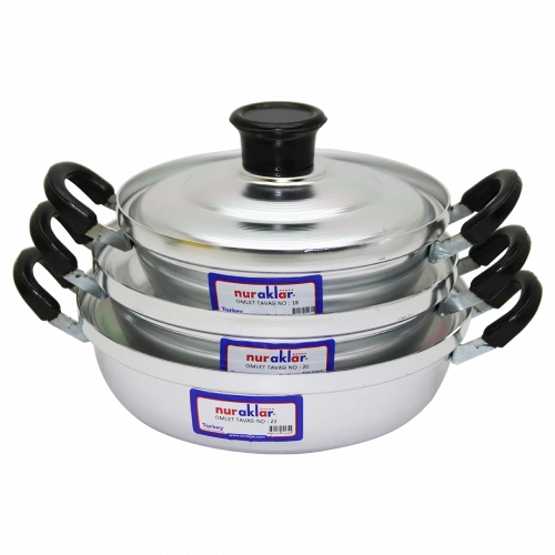 3LÜ ALÜMİNYUM OMLET SET NO-18-20-22 (5468)