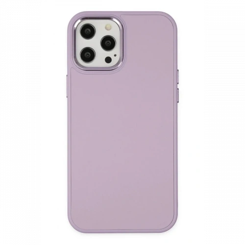 Apple iPhone 12 Pro Max Kılıf Asya Deri Silikon - Lila