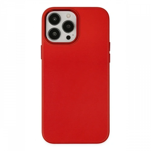 Apple iPhone 13 Pro Kılıf Asya Deri Silikon - Kırmızı