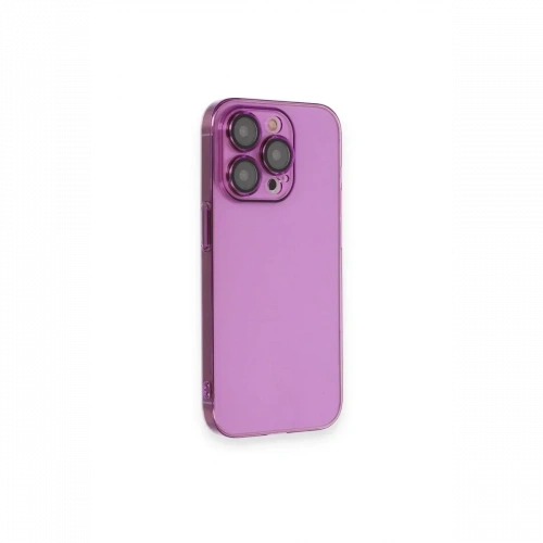 Apple iPhone 13 Pro Max Kılıf Armada Lensli Kapak - Mor