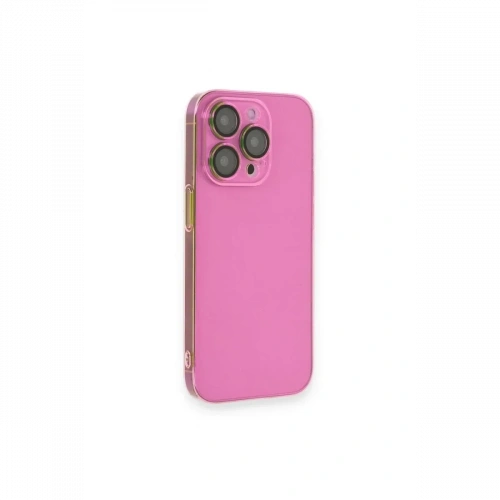 Apple iPhone 13 Pro Max Kılıf Armada Lensli Kapak - Pembe