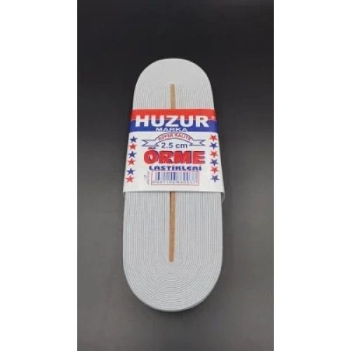 BEYAZ - 2.5CM PAÇA LASTİK GENİŞ 10MT. (5468)