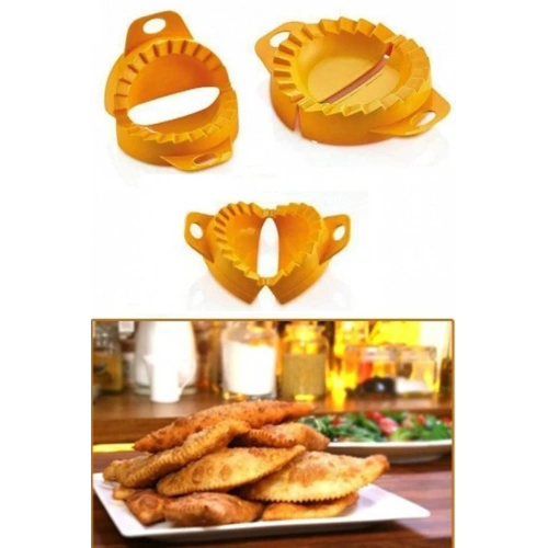 BiiShe® 3lü Çiğ börek kurabiye Hamur İşi Ravioli Kesme Kalıbı Aparatı