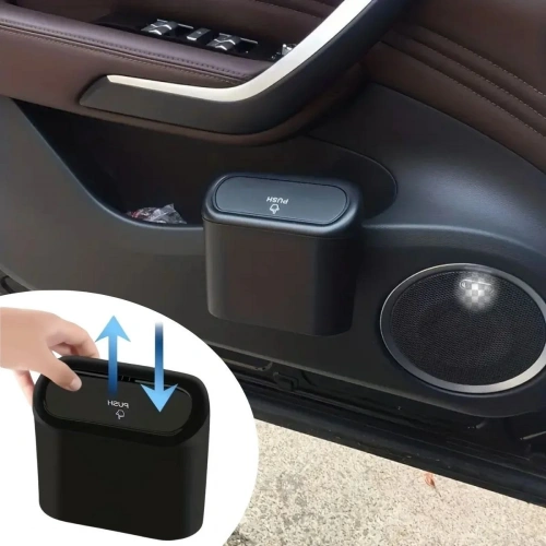 BiiShe® Araç İçi Takılarak Sabitlenebilen Mini Kapaklı Çöp Kovası
