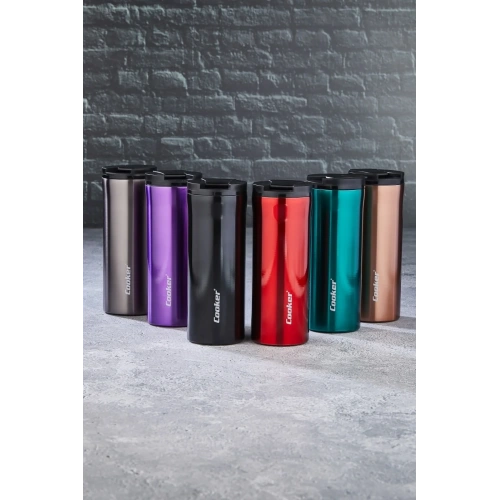 CKR-2041 400ML UZUN RENKLİ ÇELİK TERMOS BARDAK (5468)