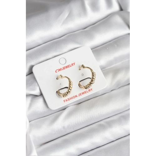 Mey İthalat® 14K Gold Renk Kaplama CM Kadın Küpe