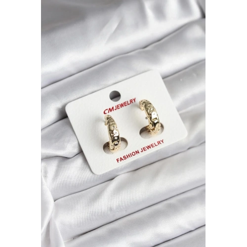 Mey İthalat® 14K Gold Renk Kaplama CM Kadın Küpe