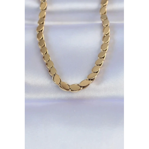 Mey İthalat® 316L Çelik Gold Renk Arpa Model Kolye