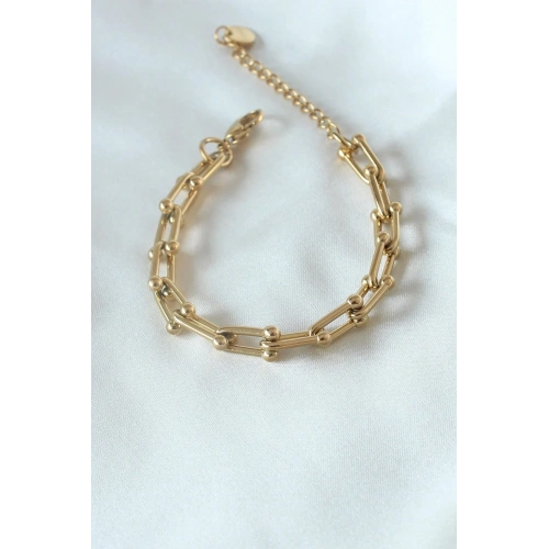 Mey İthalat® 316L Çelik Gold Renk Tifany Model Kadın Bileklik