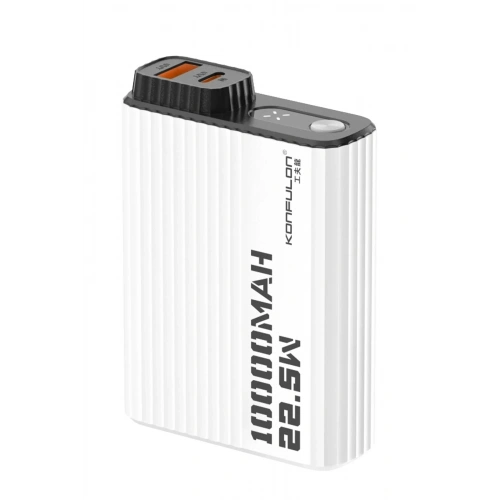 Mey İthalat®  A40Q 10.000 mAh PD 20W Mini Powerbank - Siyah-Beyaz