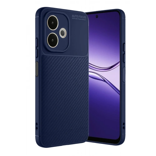 Mey İthalat®   A5 Pro 4G Kılıf Auto Focus Karbon Kapak - Lacivert
