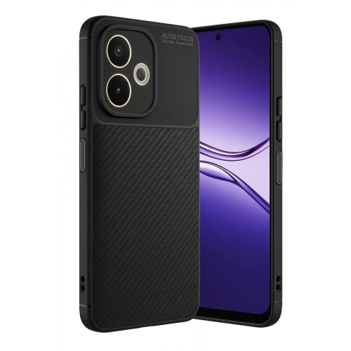 Mey İthalat®   A5 Pro 4G Kılıf Auto Focus Karbon Kapak - Siyah