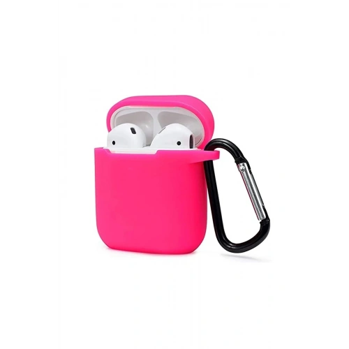 Mey İthalat®  Airpods 2 (2.nesil) Sert Silikon Kılıf - Pembe