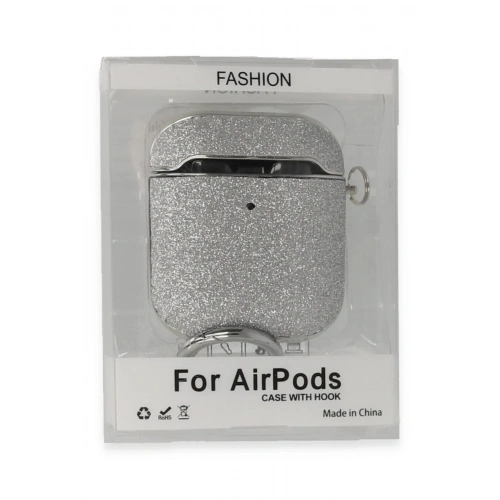 Mey İthalat®  Airpods 2 (2.nesil) Spell Simli Kılıf - Gümüş