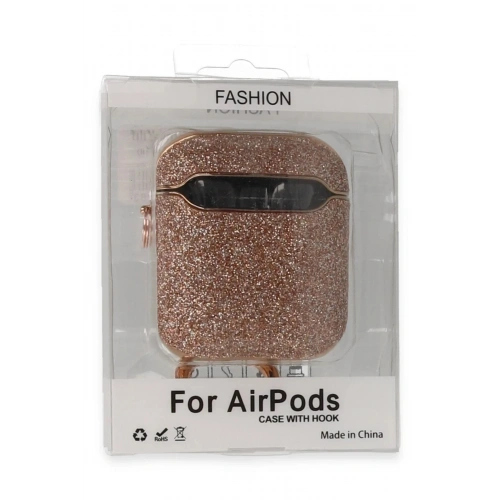 Mey İthalat®  Airpods 2 (2.nesil) Spell Simli Kılıf - Rose Gold