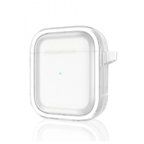 Mey İthalat®  Airpods 4 (4.nesil) Shiny Şeffaf Kılıf - Beyaz