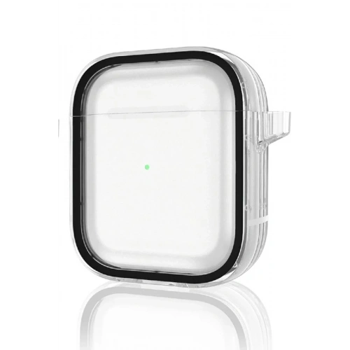 Mey İthalat®  Airpods 4 (4.nesil) Shiny Şeffaf Kılıf - Siyah