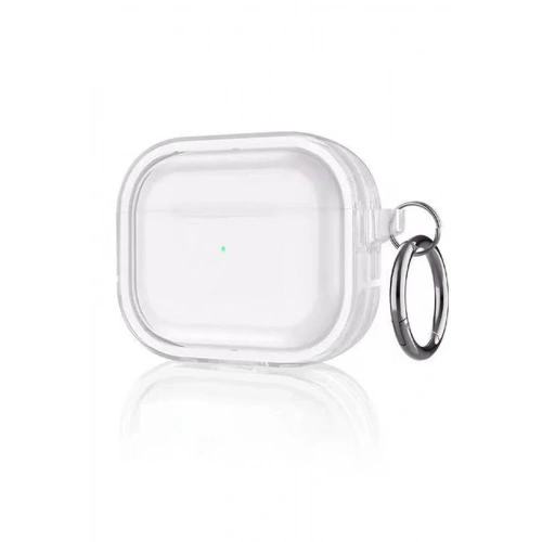 Mey İthalat®  Airpods Pro 2 (2.nesil) Shiny Şeffaf Kılıf - Beyaz