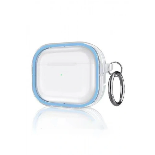 Mey İthalat®  Airpods Pro 2 (2.nesil) Shiny Şeffaf Kılıf - Sierra Blue