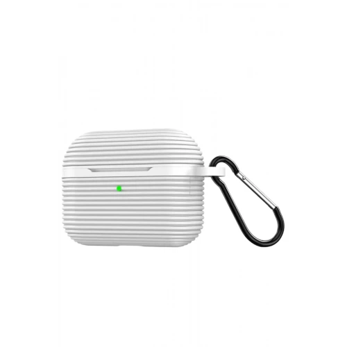 Mey İthalat®  Airpods Pro 3 (3.nesil) Raven Silikon Kılıf - Beyaz